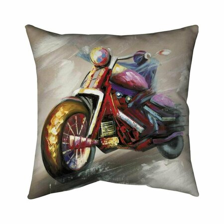 FONDO 26 x 26 in. Abstract Motorcycle-Double Sided Print Indoor Pillow FO2798559